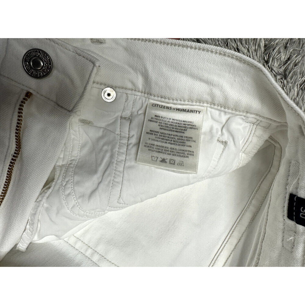 Citizens Of Humanity Harlow Ankle High Rise Slim Jeans In Sea Salt White Size 30 - Picture 8 of 15